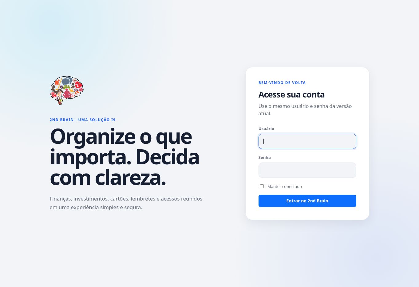 Tela do 2nd Brain